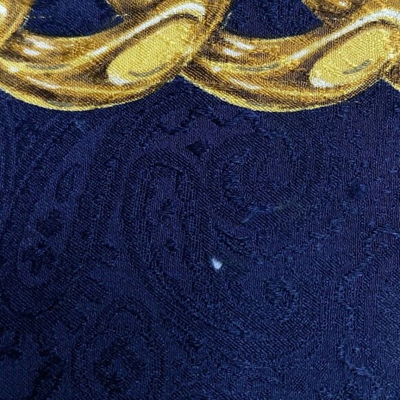 CHANEL Coco - Navy Gold Multi Scarf 325-072125 - Picture 4 of 6